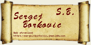Sergej Borković vizit kartica